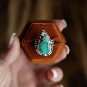 NEW Natural Handcrafted Royston Turquoise Ring